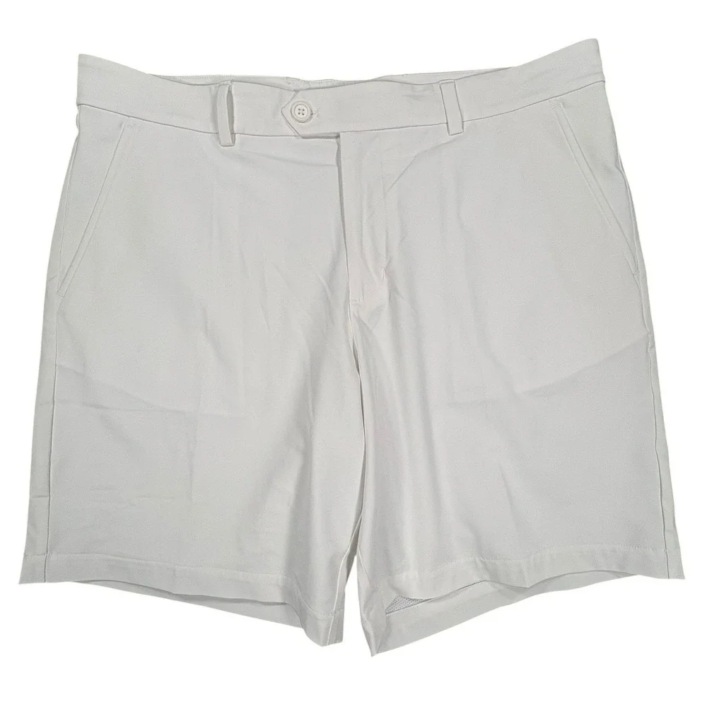 G/FORE Golf Shorts Mens 36 White Technical Performance Stretch Flat Front